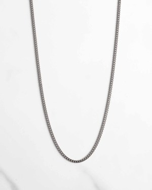 Silverhalsband pansarlänk 2mm