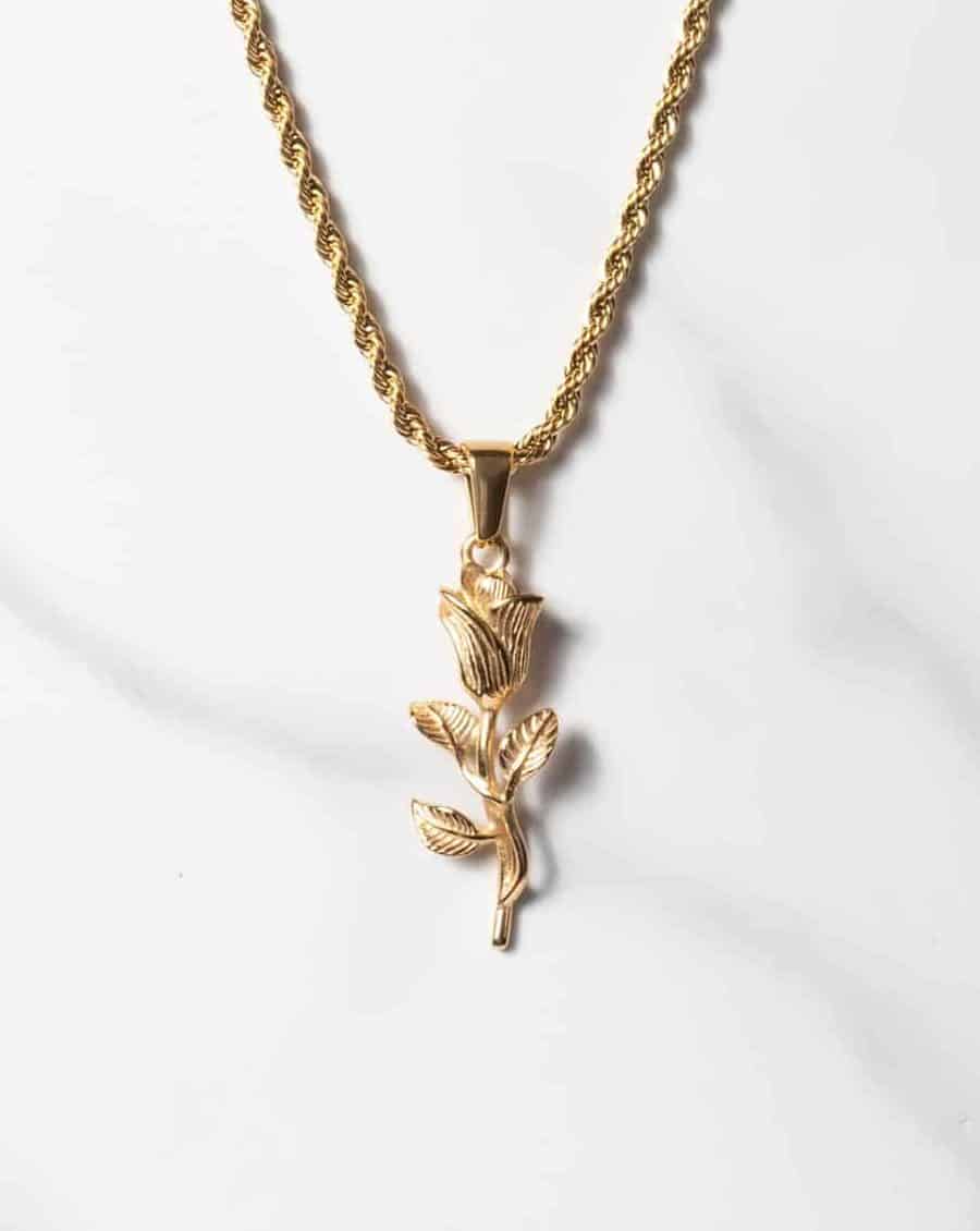 Ros Halsband Guld