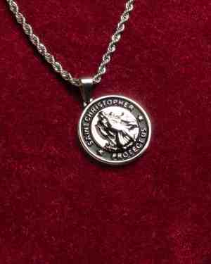 Saint Christopher silver - miniatyr 2