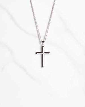 Korshalsband sterling silver kantiga hörn