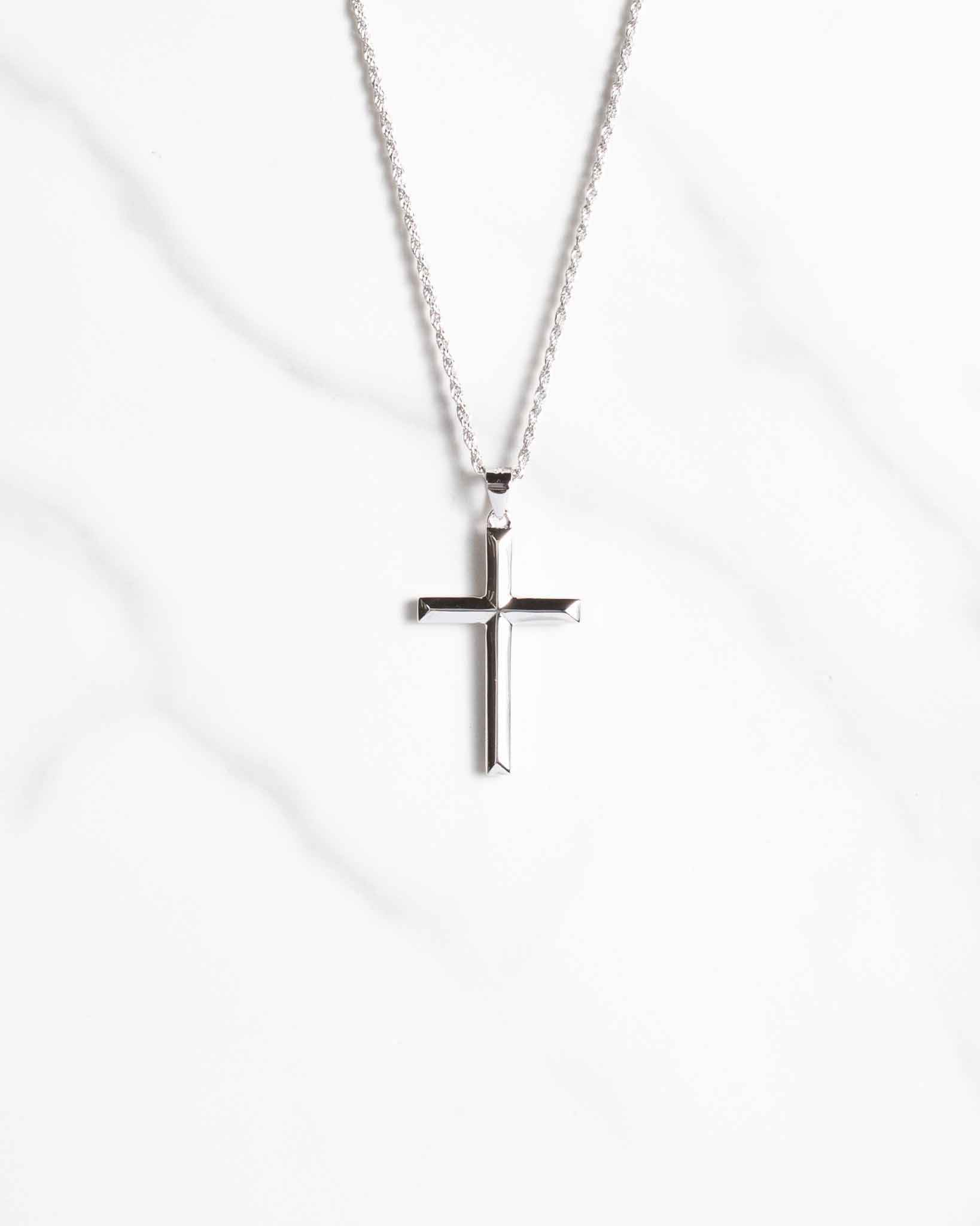 s925 - Korshalsband silver M
