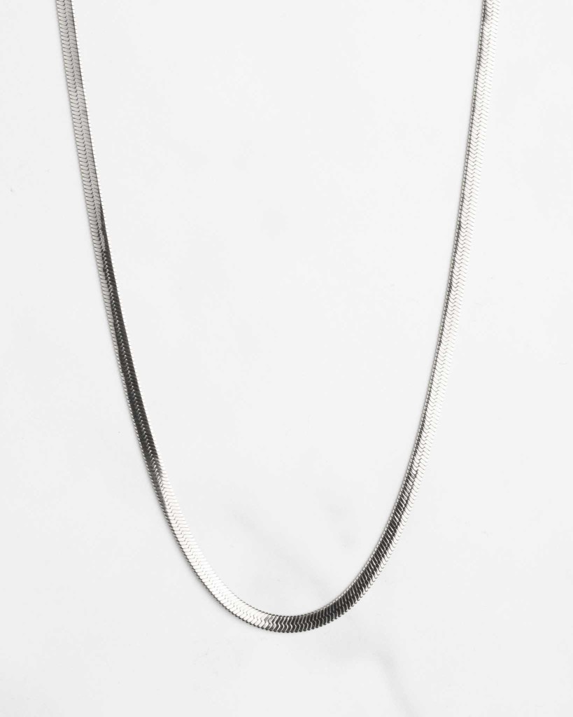 Herringbone silver 5mm