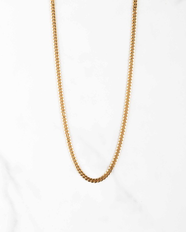 Hizashi guldkedja 3mm 24k guldpläterad