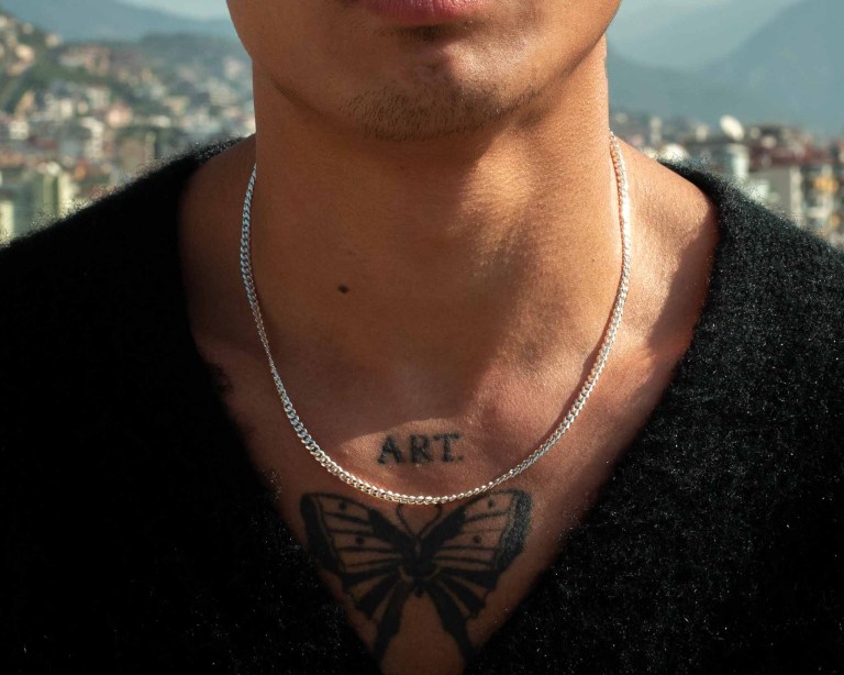 Silverhalsband herr fran KAGAMI